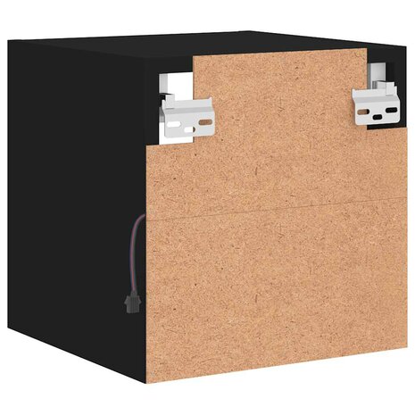 Tv-wandmeubel met LED-verlichting 30x28,5x30 cm zwart 8