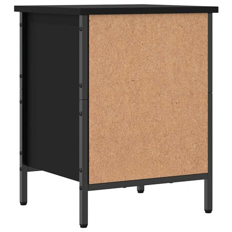 Schoenenkast 38x35x50 cm bewerkt hout zwart 4