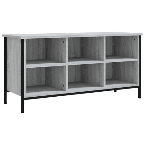 Schoenenkast 100x35x50 cm bewerkt hout grijs sonoma eikenkleur 2
