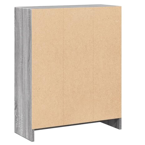 Boekenkast 60x24x76 cm bewerkt hout grijs sonoma eikenkleurig 5