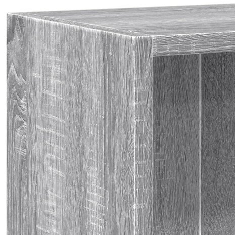 Boekenkast 60x24x76 cm bewerkt hout grijs sonoma eikenkleurig 7