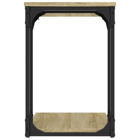 Bijzettafel 50x35x52 cm bewerkt hout sonoma eikenkleurig 5