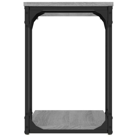 Bijzettafel 50x35x52 cm bewerkt hout grijs sonoma eikenkleur 5