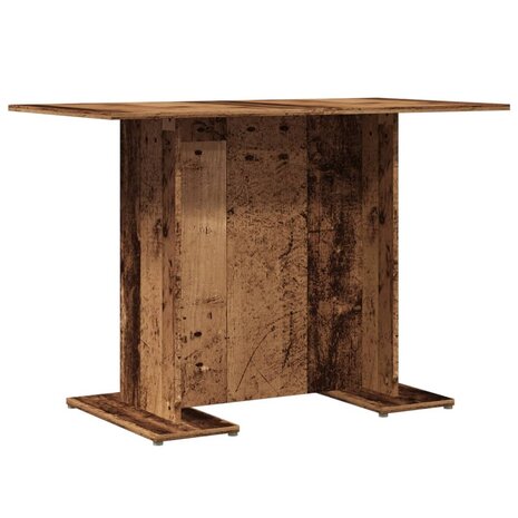 Eettafel 110x60x75 cm bewerkt hout oud houtkleurig 6