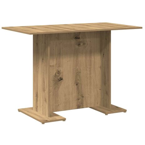 Eettafel 110x60x75 cm bewerkt hout artisanaal eikenkleurig 6
