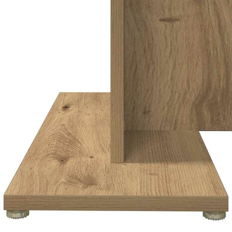 Eettafel 110x60x75 cm bewerkt hout artisanaal eikenkleurig 8