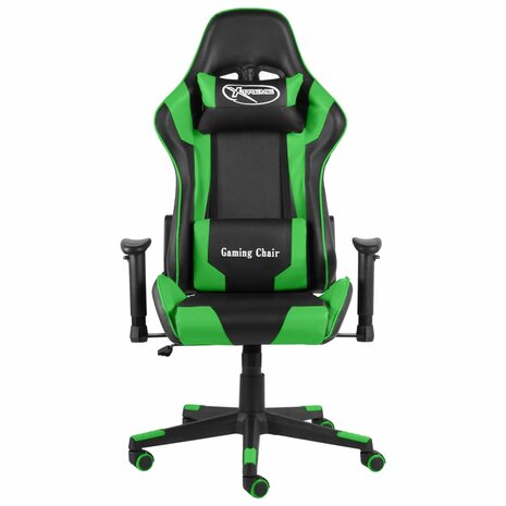 Gamestoel draaibaar PVC groen 2
