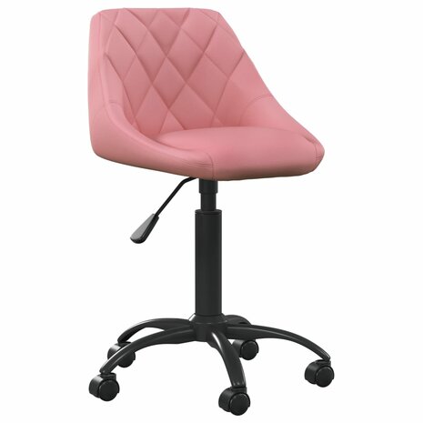 Kantoorstoel fluweel roze 1
