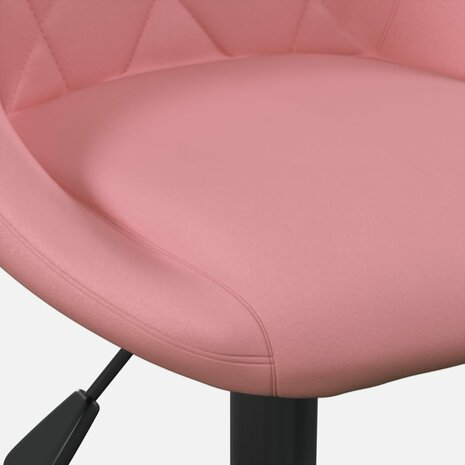 Kantoorstoel fluweel roze 6