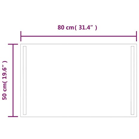 Badkamerspiegel LED 80x50 cm 5