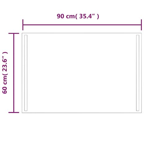 Badkamerspiegel LED 90x60 cm 5