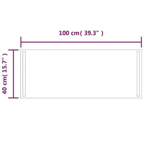 Badkamerspiegel LED 100x40 cm 5
