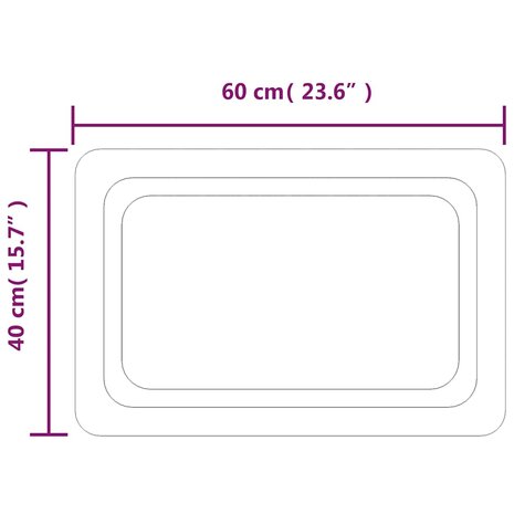 Badkamerspiegel LED 60x40 cm 5