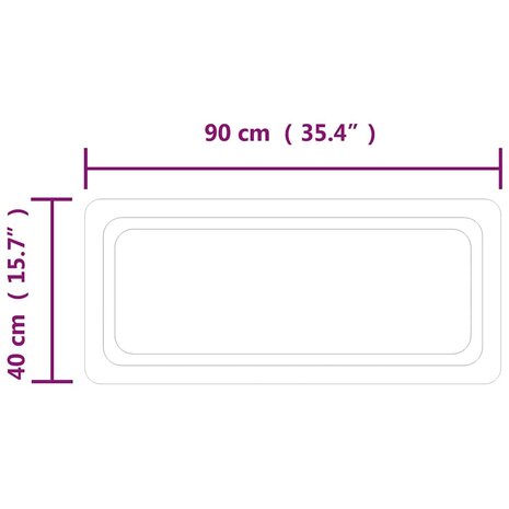 Badkamerspiegel LED 90x40 cm 5
