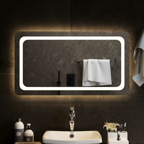 Badkamerspiegel LED 90x50 cm 1