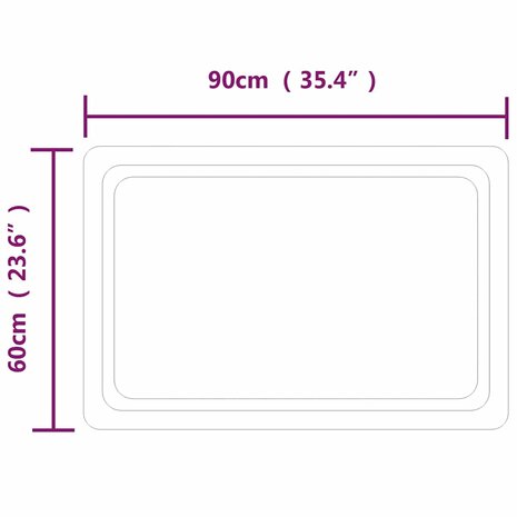 Badkamerspiegel LED 90x60 cm 5