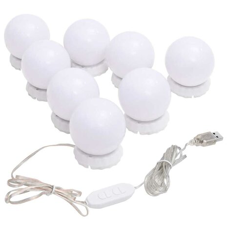 Spiegel met LED-verlichting ovaal 60x30 cm glas 8
