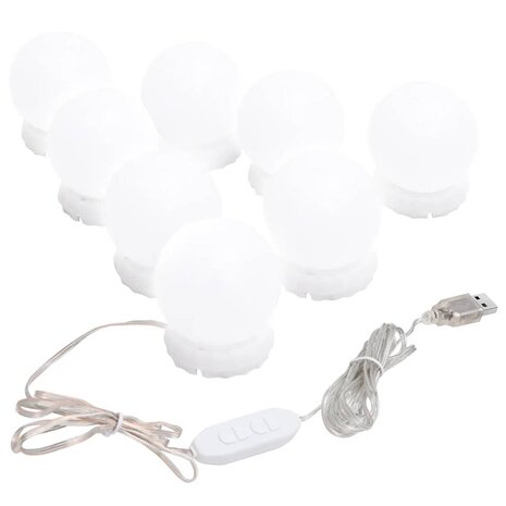 Spiegel met LED-verlichting ovaal 60x30 cm glas 10