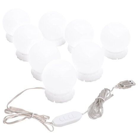 Spiegel met LED-verlichting boog 70x40 cm glas 10