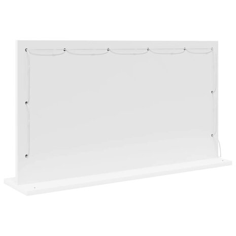 Make-up spiegel Wit 80 x 45 x 18 cm Glas en Hout met Kunststof 6