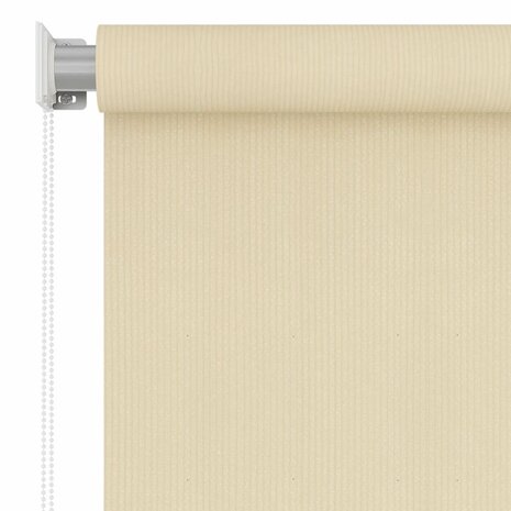 Rolgordijn voor buiten 60x230 cm HDPE cr&egrave;mekleurig 5