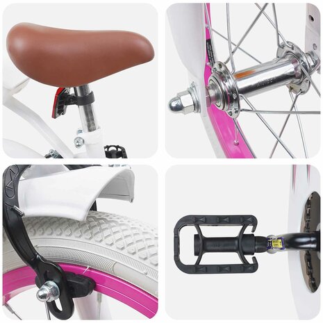 Kinderfiets 14 Inch voor 3-5 jaar oud Wit 4