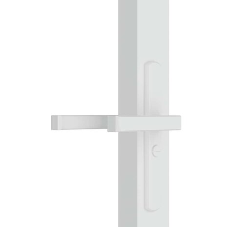Binnendeur 76x201,5 cm ESG-glas en aluminium wit 5