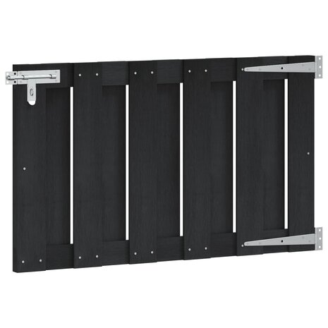 Tuinpoort 100 x 60 cm WPC en Aluminium Zwart 2