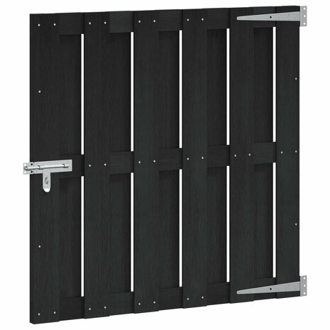 Tuinpoort 100 x 100 cm WPC en Aluminium Zwart 1