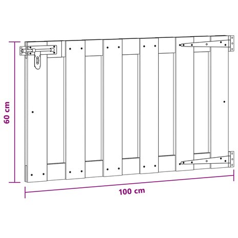 Tuinpoort 100 x 60 cm WPC en Aluminium Bruin 5