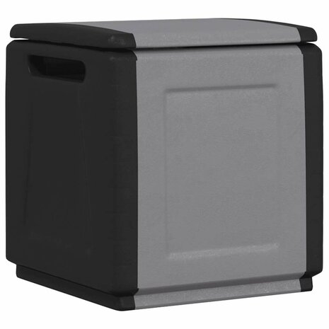 Tuinbox 130 L 54x53x57 cm donkergrijs en zwart 1