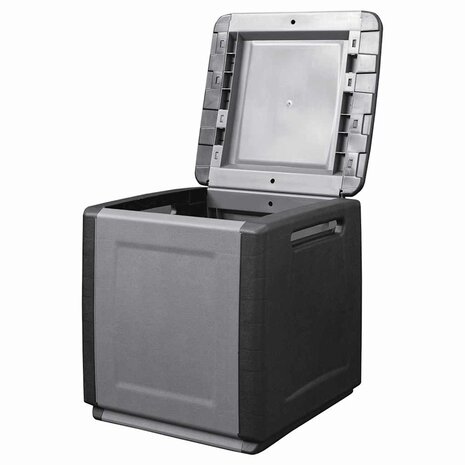 Tuinbox 130 L 54x53x57 cm donkergrijs en zwart 4