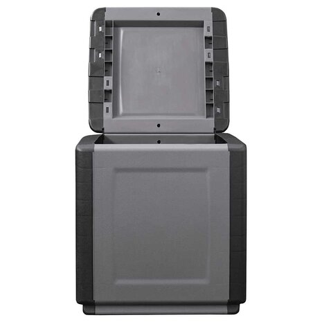 Tuinbox 130 L 54x53x57 cm donkergrijs en zwart 5