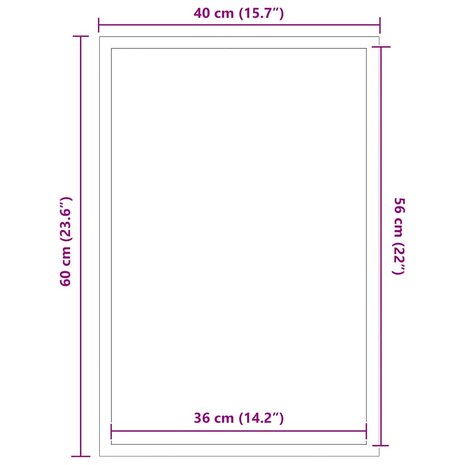 Deurmat 40x60 cm antracietkleurig 7