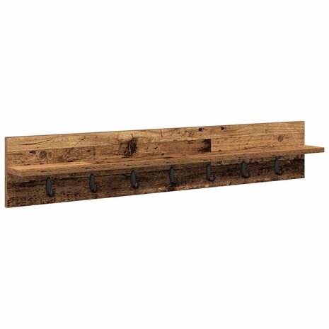 Wandgemonteerde kapstok Oudhout 100 x 10,5 x 18 cm Bewerkt hout 2