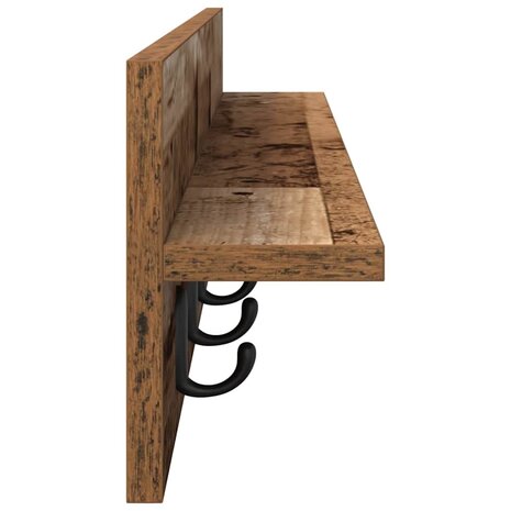 Wandgemonteerde kapstok Oudhout 100 x 10,5 x 18 cm Bewerkt hout 6