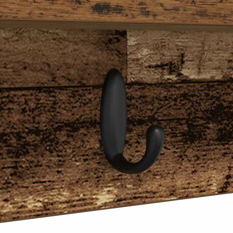 Wandgemonteerde kapstok Oudhout 100 x 10,5 x 18 cm Bewerkt hout 9