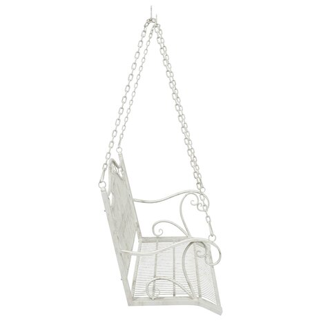 Schommelbank Staal 115 x 61 x 63 cm Antiek wit 4
