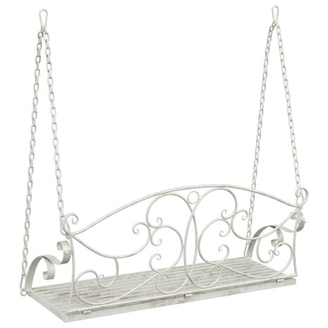 Schommelbank Staal 110 x 52,5 x 47 cm Antiek wit 5