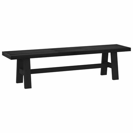 Eetbank NOAIN 180 x 41 x 45 cm Massief grenenhout Zwart 2
