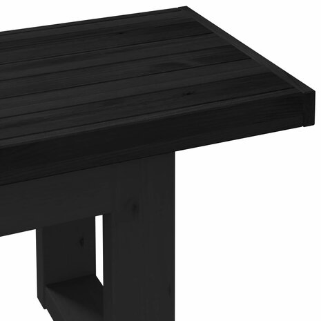 Eetbank NOAIN 180 x 41 x 45 cm Massief grenenhout Zwart 7