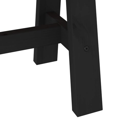 Eetbank NOAIN 160 x 41 x 45 cm Massief grenenhout Zwart 6