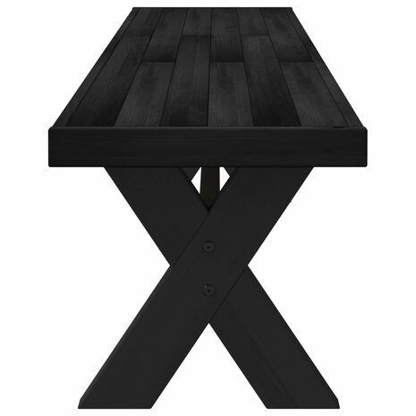 Eetbank NOAIN 160 x 41 x 45 cm Massief grenenhout Zwart 4