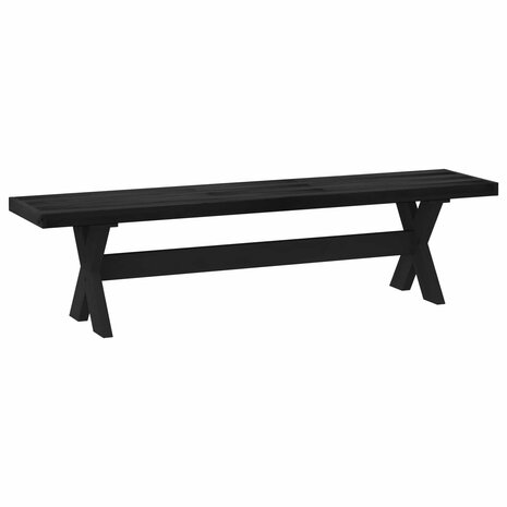 Eetbank NOAIN 160 x 41 x 45 cm Massief grenenhout Zwart 5