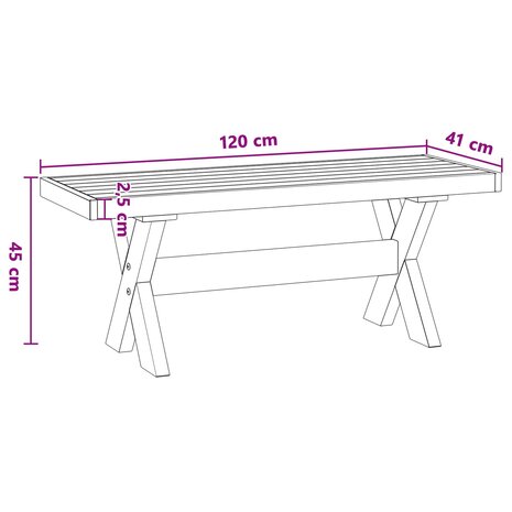 Eetbank NOAIN 120 x 41 x 45 cm Massief grenenhout Naturel 9