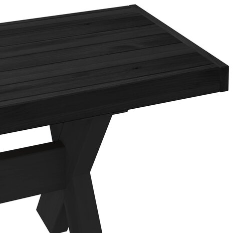 Eetbank NOAIN 120 x 41 x 45 cm Massief grenenhout Zwart 7