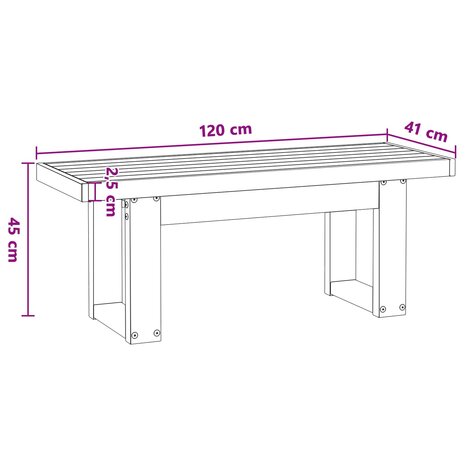 Eetbank NOAIN 120 x 41 x 45 cm Massief grenenhout Naturel 9
