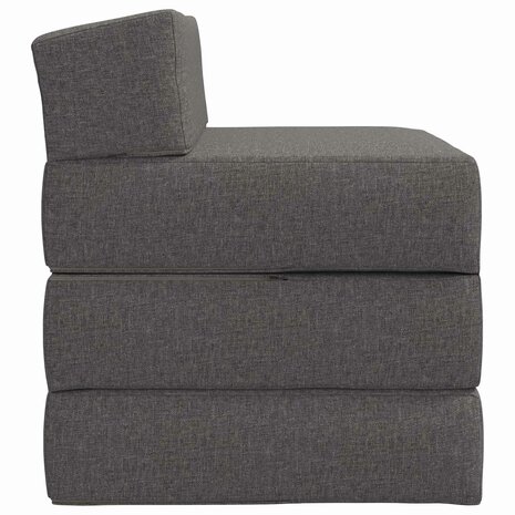 Vouwbare Bankbed Lichtgrijs 200 x 70 x 10 cm Stof 4