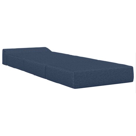 Vouwbare Bankbed Blauw 200 x 70 x 10 cm Stof 3