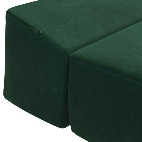 Vouwbare Bankbed Donkergroen 200 x 70 x 10 cm Fluweel 6